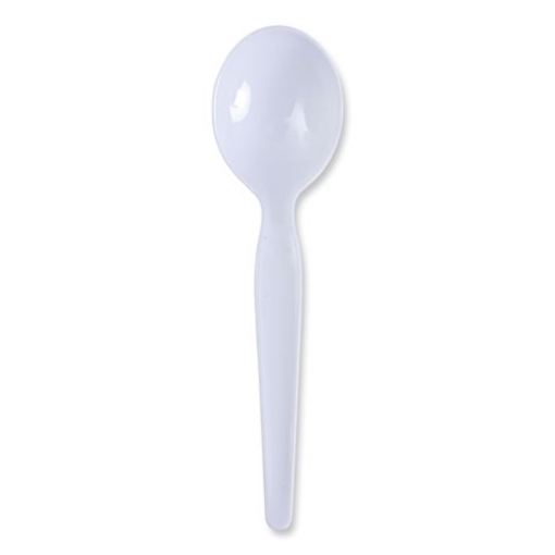 Picture of Heavyweight Polystyrene Cutlery, Soup Spoon, White, 1000/carton