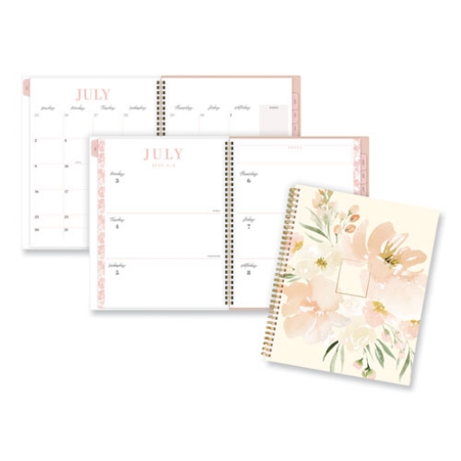 Picture of leah bisch academic year weekly/monthly planner, floral art, 11 x 9.87, floral cover, 12-month (july to june): 2023 to 2024