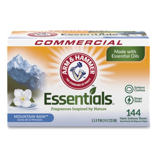 Picture of Essentials Dryer Sheets, Mountain Rain, 144 Sheets/box