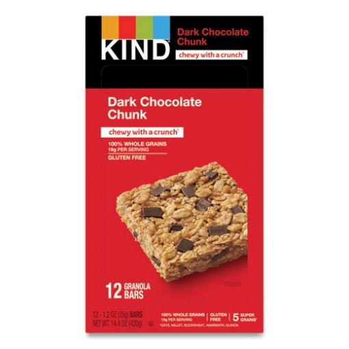 Picture of Healthy Grains Bar, Dark Chocolate Chunk, 1.2 Oz, 12/box