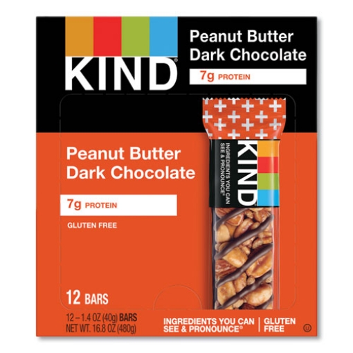 Picture of Plus Nutrition Boost Bar, Peanut Butter Dark Chocolate/protein, 1.4 Oz, 12/box