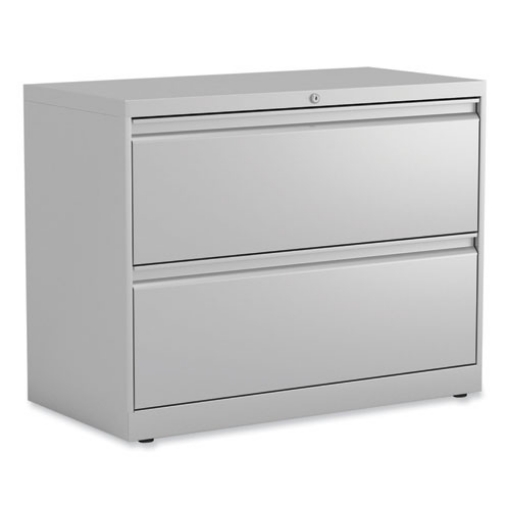 Picture of Lateral File, 2 Legal/Letter-Size File Drawers, Light Gray, 36" x 18.63" x 28"