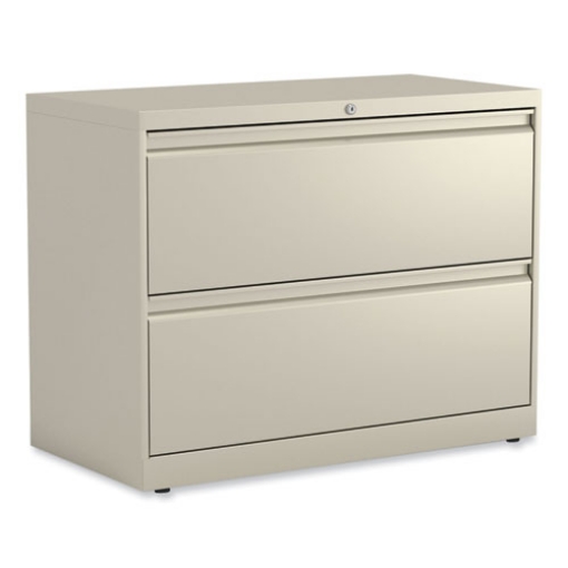 Picture of Lateral File, 2 Legal/Letter-Size File Drawers, Putty, 36" x 18.63" x 28"