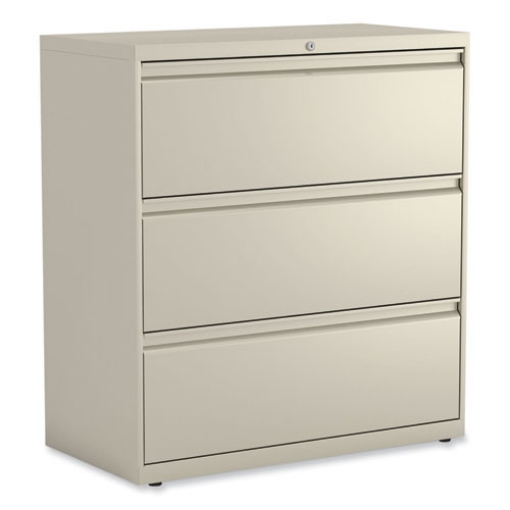 Picture of Lateral File, 3 Legal/Letter/A4/A5-Size File Drawers, Putty, 36" x 18.63" x 40.25"