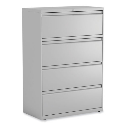 Picture of Lateral File, 4 Legal/Letter-Size File Drawers, Light Gray, 36" x 18.63" x 52.5"