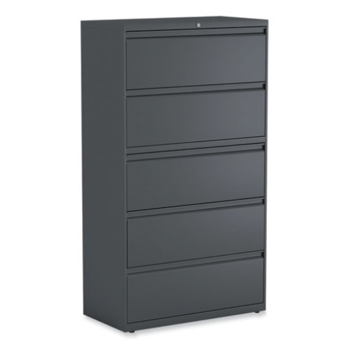 Picture of Lateral File, 5 Legal/Letter/A4/A5-Size File Drawers, Charcoal, 36" x 18.63" x 67.63"