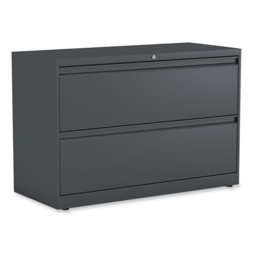 Picture of Lateral File, 2 Legal/Letter-Size File Drawers, Charcoal, 42" x 18.63" x 28"