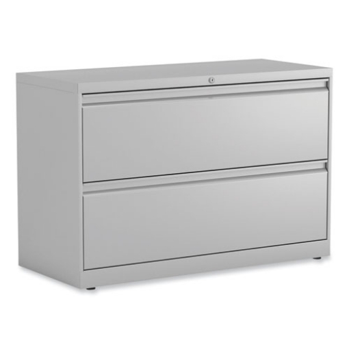 Picture of Lateral File, 2 Legal/Letter-Size File Drawers, Light Gray, 42" x 18.63" x 28"