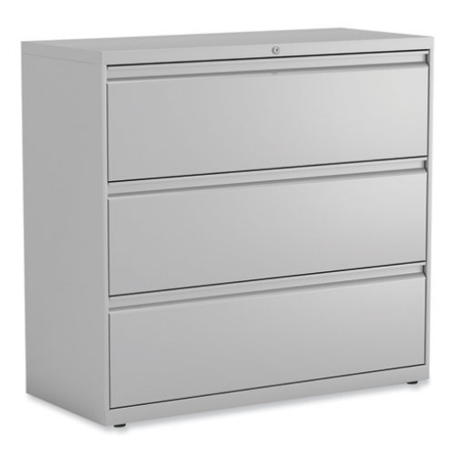Picture of Lateral File, 3 Legal/Letter/A4/A5-Size File Drawers, Light Gray, 42" x 18.63" x 40.25"