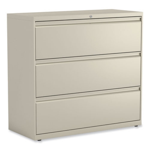 Picture of Lateral File, 3 Legal/Letter/A4/A5-Size File Drawers, Putty, 42" x 18.63" x 40.25"