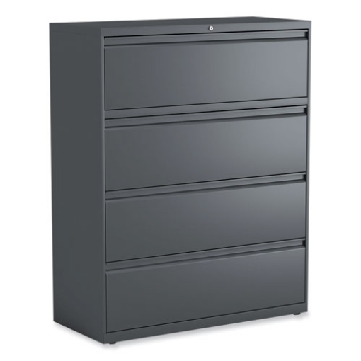 Picture of Lateral File, 4 Legal/Letter/A4/A5-Size File Drawers, Charcoal, 42" x 18.63" x 52.5"