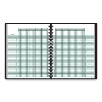 Picture of Undated Class Record Book, Nine To 10 Week Term: Two-Page Spread (35 Students), 10.88 X 8.25, Black Cover