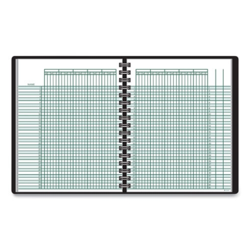 Picture of Undated Class Record Book, Nine To 10 Week Term: Two-Page Spread (35 Students), 10.88 X 8.25, Black Cover