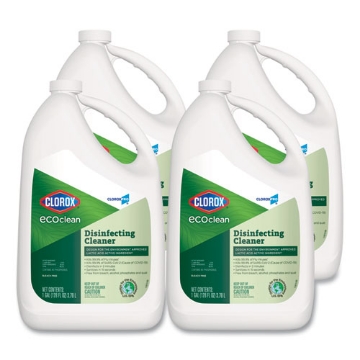 Picture of clorox pro ecoclean disinfecting cleaner, unscented, 128 oz refill bottle, 4/carton