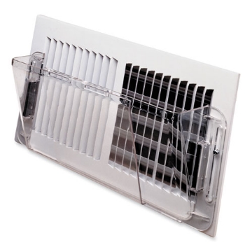 Picture of adjustable sidewall register air deflector, 10 x 3 x 5.5, clear