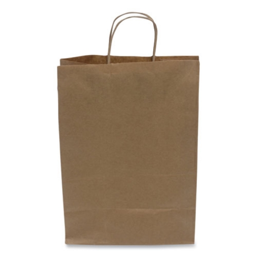 Picture of kraft paper bags, 10" x 6" x 13", kraft, 250/carton