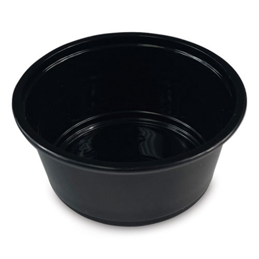 Picture of souffle/portion cups, 3.25 oz, polypropylene, black, 2,500/carton