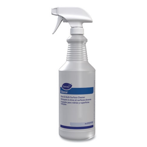 Picture of glance glass and multi-surface cleaner spray bottle, 32 oz, clear, 12/carton