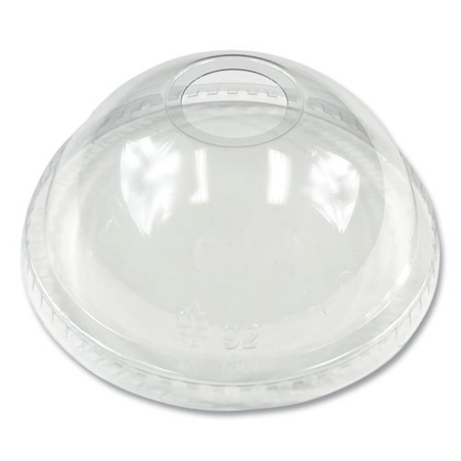 Picture of PET Cold Cup Dome Lids, Fits 9 oz Squat/12 oz PET Cups, Clear, 1,000/Carton