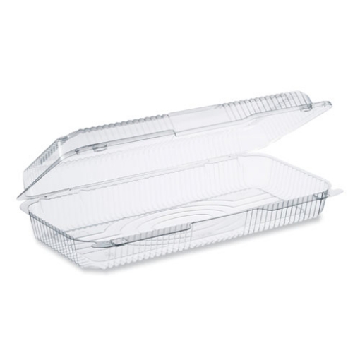 Picture of StayLock Clear Hinged Lid Containers, 8 x 13.38 x 2.6, Clear, Plastic, 200/Carton