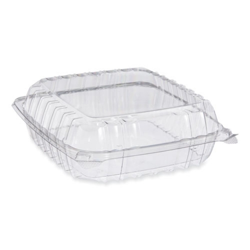 Picture of ClearSeal Hinged-Lid Plastic Containers, 9.3 x 8.83 x 3, Clear, Plastic, 200/Carton