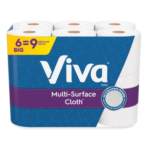 Picture of Multi-Surface Cloth Choose-A-Sheet Kitchen Roll Paper Towels 2-Ply, 11 X 5.9, White, 83/roll, 6 Rolls/pack, 4 Packs/carton