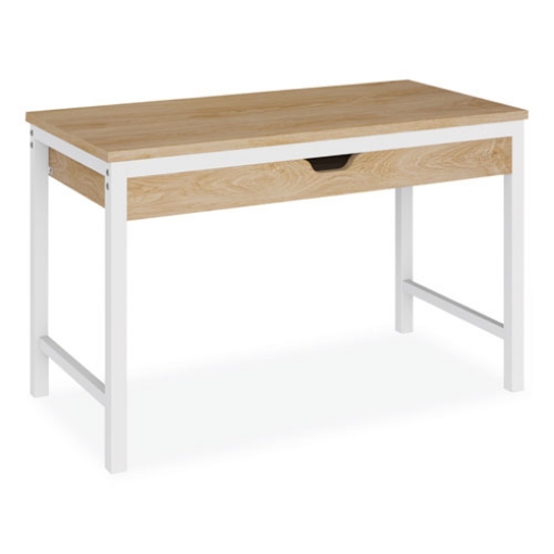 Picture of Modern Writing Desk, 47.24" x 23.62" x 29.92", Beigewood/White