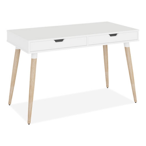 Picture of Scandinavian Writing Desk, 47.24" x 23.62" x 29.53", White/Beigewood