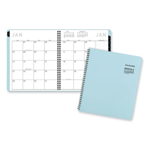 Picture of Contemporary Lite Monthly Planner, 11 x 9.5, Light Blue Cover, 12-Month (Jan to Dec): 2024
