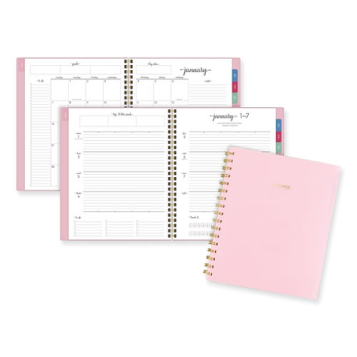 Picture of Harmony Weekly/Monthly Poly Planner, 8.81 x 7.88, Pink Cover, 13-Month (Jan to Jan): 2024 to 2025