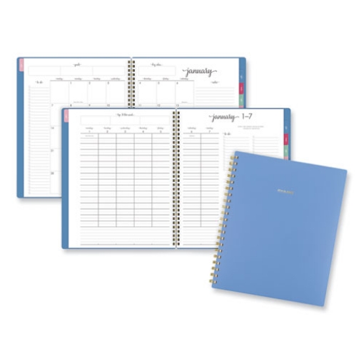 Picture of Harmony Weekly/Monthly Poly Planner, 11 x 9.38, Blue Cover, 13-Month (Jan to Jan): 2024 to 2025