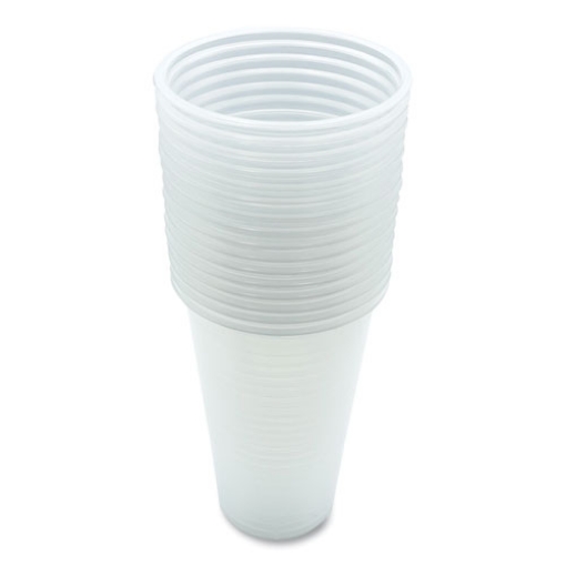 Picture of Translucent Plastic Cold Cups, 20 oz, Clear, 50/Pack