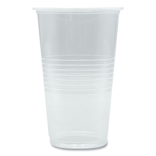 Picture of Translucent Plastic Cold Cups, 20 oz, Clear, 1,000/Carton