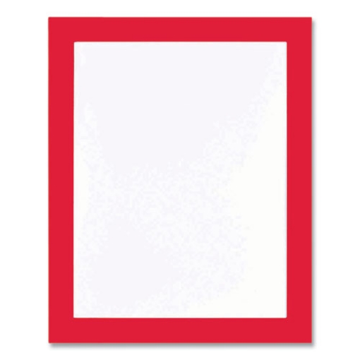 Picture of Self Adhesive Sign Holders, 11 x 17 Insert, Clear with Red Border, 2/Pack