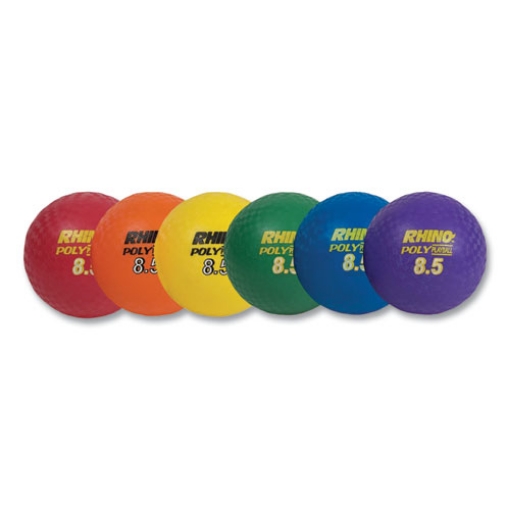 Picture of Rhino Playground Ball Set, 8.5" Diameter, Assorted Colors, 6/set