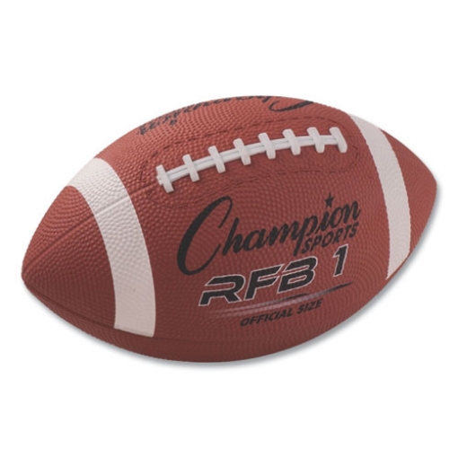 Picture of RUBBER SPORTS BALL, FOOTBALL, OFFICIAL NFL, NO. 9 SIZE, BROWN