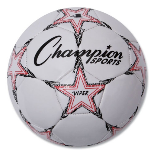 Picture of Viper Soccer Ball, No. 4 Size, 8" To 8.25" Diameter, White