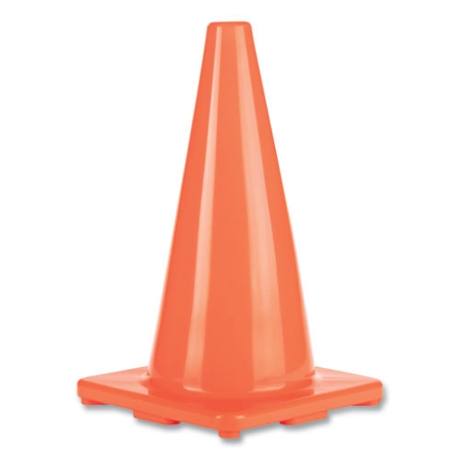 Picture of Hi-Visibility Vinyl Cones, 18" Tall, Orange