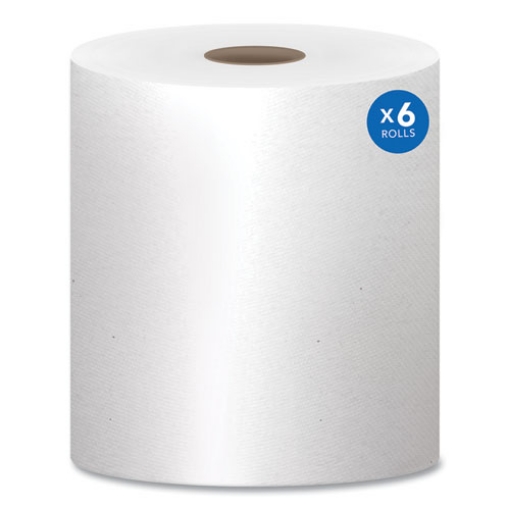 Picture of Essential High Capacity Hard Roll Towels for Business, 1-Ply, 8" x 1,000 ft, 1.5" Core, Recycled, White, 6 Rolls/Carton