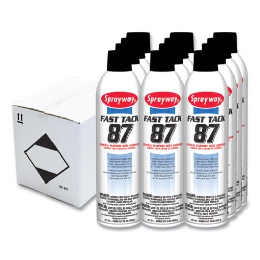 Picture of Fast Tack 87 General Purpose Mist Adhesive, 13 oz Aerosol Spray, Dries White, Dozen
