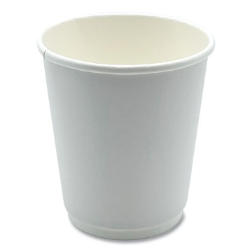 Picture of Paper Hot Cups, Double-Walled, 8 oz, White, 500/Carton