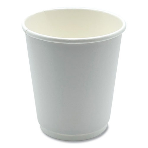 Picture of Paper Hot Cups, Double-Walled, 8 oz, White, 500/Carton