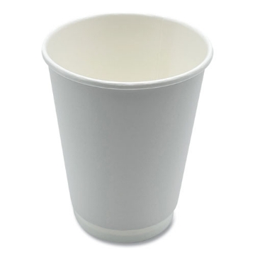 Picture of Paper Hot Cups, Double-Walled, 12 oz, White, 25/Pack