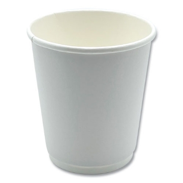 Picture of Paper Hot Cups, Double-Walled, 8 oz, White, 25/Pack