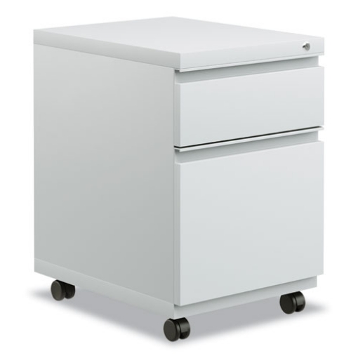 Picture of File Pedestal With Full-Length Pull, Left Or Right, 2-Drawers: Box/file, Legal/letter, Light Gray, 14.96" X 19.29" X 21.65"