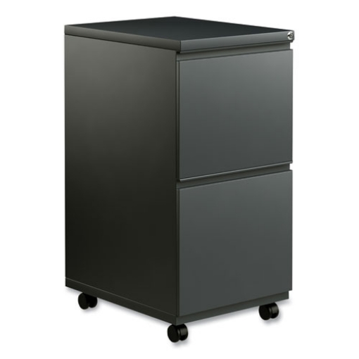 Picture of File Pedestal With Full-Length Pull, Left Or Right, 2 Legal/letter-Size File Drawers, Charcoal, 14.96" X 19.29" X 27.75"