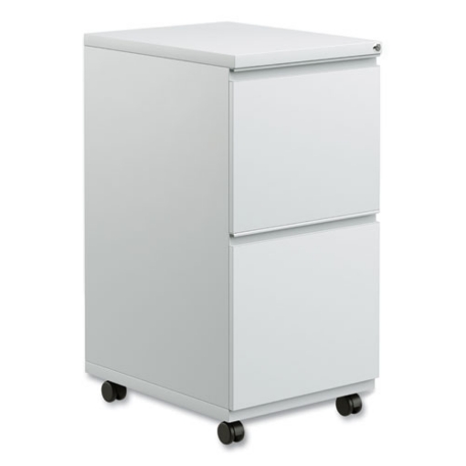 Picture of File Pedestal With Full-Length Pull, Left Or Right, 2 Legal/letter-Size File Drawers, Light Gray, 14.96" X 19.29" X 27.75"