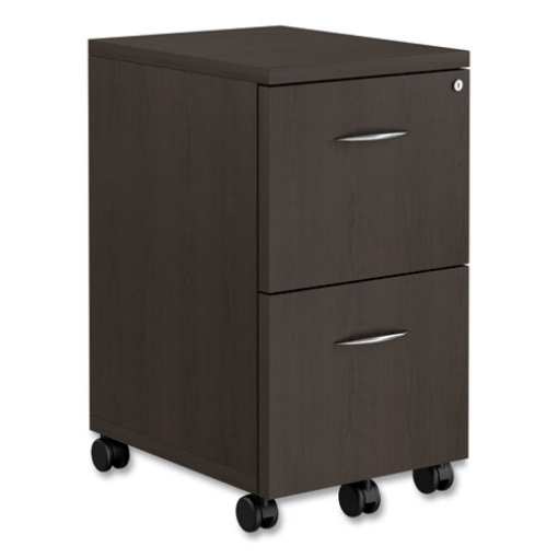 Picture of Alera Valencia Series Mobile Pedestal, Left Or Right, 2 Legal/letter-Size File Drawers, Espresso, 15.38" X 20" X 26.63"