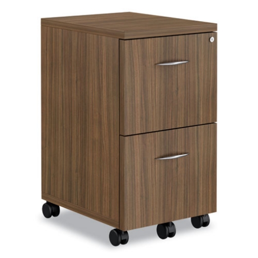 Picture of Alera Valencia Series Mobile Pedestal, Left Or Right, 2 Legal/letter-Size File Drawers, Modern Walnut, 15.38" X 20" X 26.63"