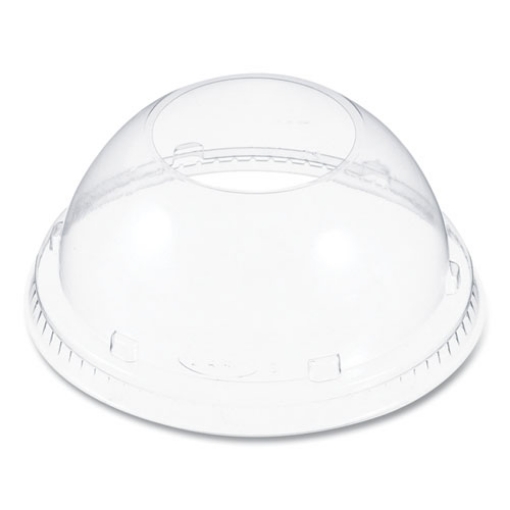 Picture of Cappuccino Dome Sipper Lids, Fits 30 Oz To 32 Oz, Clear, 50/pack, 20 Packs/carton